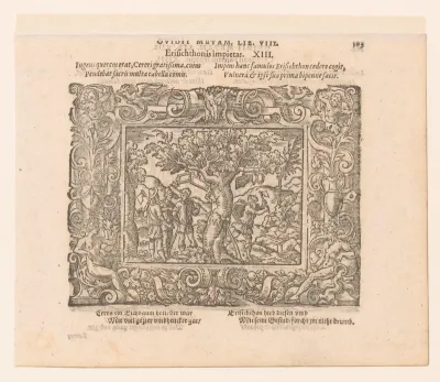 Erysichthon kapt de boom van Ceres