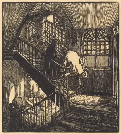 Escalier de la maison ou etait le Chateau Rouge