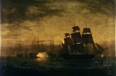 Escape of  HMS 'Clyde' from the Nore mutiny, 30 May 1797