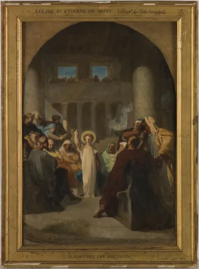 Esquisse pour l'église Saint-Etienne-du-Mont : Jésus chez les docteurs