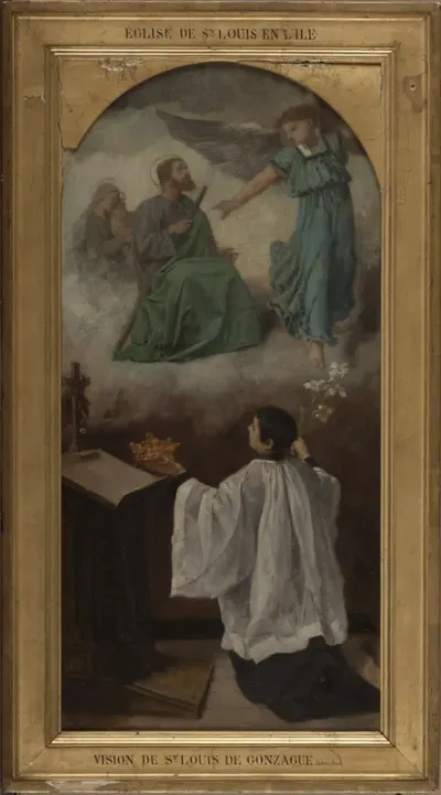 Esquisse pour l'église Saint-Louis-en-l'Ile : Saint Louis de Gonzague en contemplation devant les vertus de Jésus ou La vision de saint Louis de Gonzague