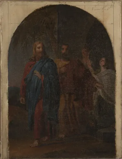 Esquisse pour l'église Saint-Philippe-du-Roule : "Saint Philippe quittant sa famille pour suivre Jésus Christ"