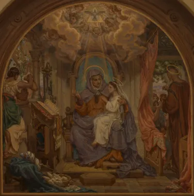 Esquisse pour l'église Sainte-Elisabeth : L'Education de la Vierge