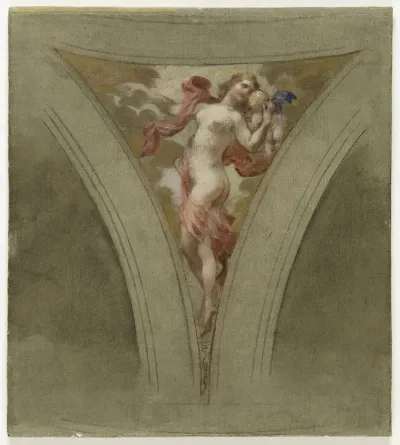 Esquisse pour l'escalier des fêtes de l'Hôtel de ville de Paris : La chanson amoureuse