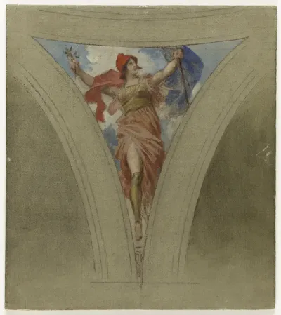 Esquisse pour l'escalier des fêtes de l'Hôtel de Ville de Paris : La chanson patriotique