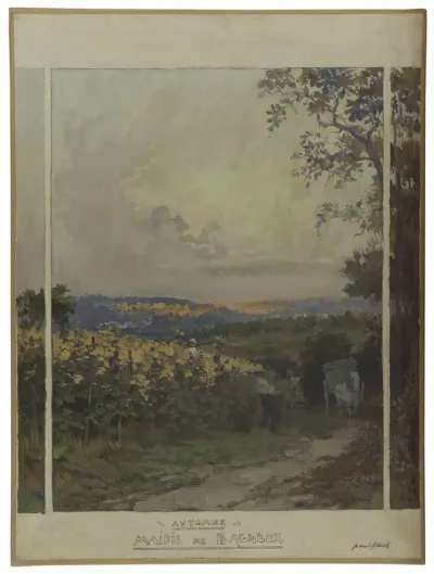 Esquisse pour la mairie de Bagneux : paysage d'automne
