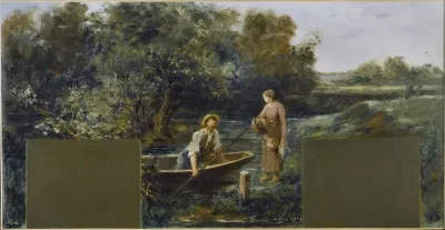 Esquisse pour la mairie de Nogent-sur-Marne : Idylle au bord de l'eau