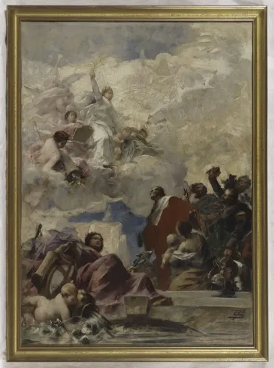 Esquisse pour la mairie de Pantin : La Paix et la Ville de Pantin (plafond)
