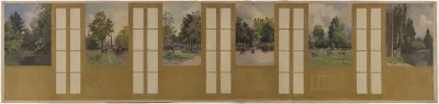 Esquisse pour la mairie de Vincennes : Vue du bois de Vincennes