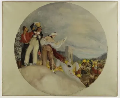 Esquisse pour la mairie du 10ème (salle des fêtes): Parade sur les boulevards