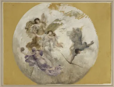 Esquisse pour la salle à manger de l'Hôtel de Ville : allégorie (plafond)