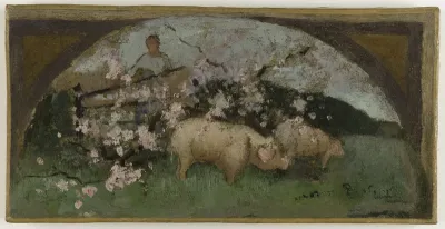 Esquisse pour la salle à manger de l'Hôtel de Ville de Paris : La viande de porc