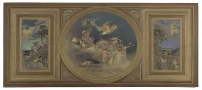 Esquisse pour la salle à manger de l'Hôtel de Ville de Paris : Plafond allégorique