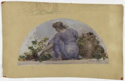 Esquisse pour la salle à manger de l'Hôtel de Ville, la Vendange