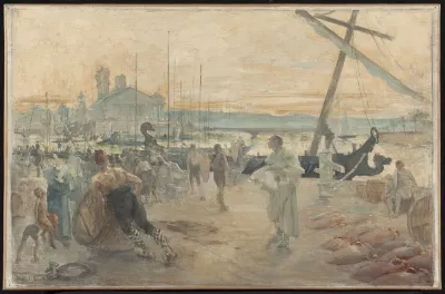 Esquisse pour la salle d'audience du tribunal de commerce de Paris : Les Nautes parisiens à l'époque gallo-romaine