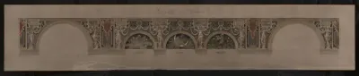 Esquisse pour la salon d'entrée Nord de l'Hôtel de Ville de Paris : L'Ourse. La Nuit. Le Dragon