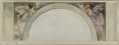 Esquisse pour le salon d'entrée de l'Hôtel de Ville de Paris : L'histoire et la philosophie