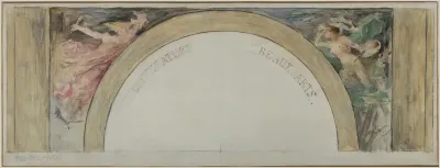Esquisse pour le salon d'entrée de l'Hôtel de Ville de Paris : La Littérature et les Beaux-arts