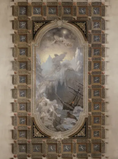 Esquisse pour le salon d'entrée Nord de l'Hôtel de Ville : L'Aurore boréale (plafond)