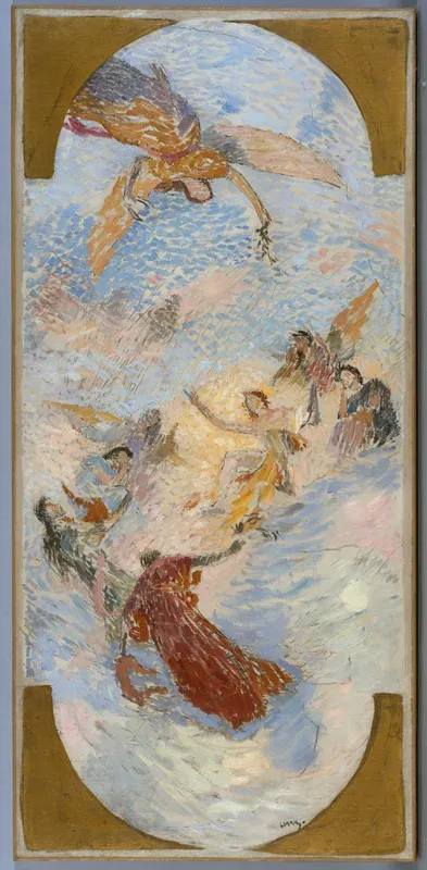 Esquisse pour le salon d'entrée sud de l'Hôtel de Ville : Apollon et les muses