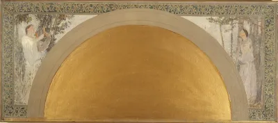 Esquisse pour le salon d'entrée sud de l'Hôtel de Ville : Le Lyrisme - L'Harmonie
