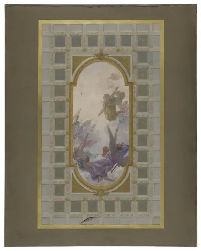 Esquisse pour les salons d'entrée de l'Hôtel de Ville de Paris : Glorification de la Ville de Paris (plafond)