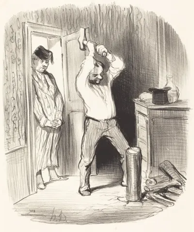 Est-il dieu permis... fendre du bois...