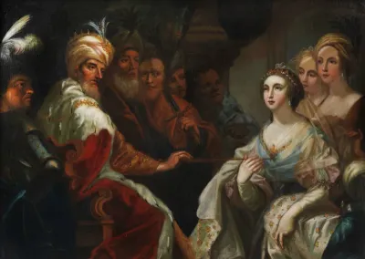 Esther before King Ahasuerus.