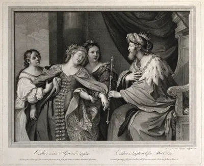Esther faints before King Ahasuerus