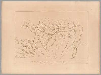Estude pour le tableau de la descente des Sarrazins au port d'Ostie (Study for the Descent of the Saracens at the Port of Ostia), from Recueil d'estampes d'après les plus beaux tableaux et d'après les plus beaux desseins qui sont en France (Cabinet C