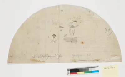 Et arkitektonisk udkast (til en kamin?)