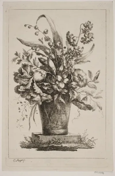 Et Glas med Blomster, Convolvolus, Nelliker m. v.