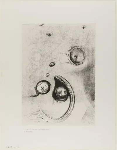 Et que des yeux sans tete flottaient comme des mollusques, plate XIII of Tentation de St. Antoine