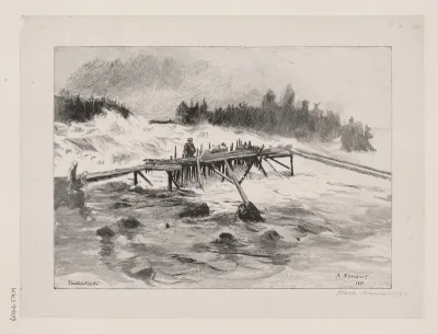 Et vandfald. Vallinkoski