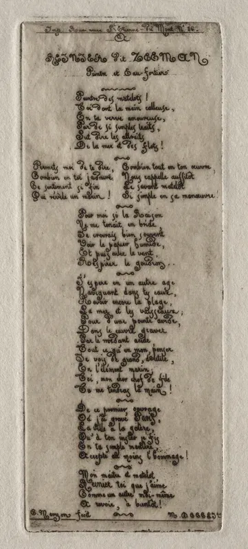 Etchings of Paris:  Dedication to Reynier Nooms, called Zeeman