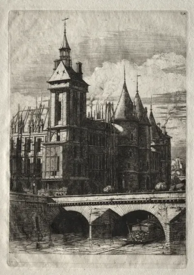 Etchings of Paris:  The Clock Tower