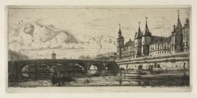 Etchings of Paris: The Exchange Bridge