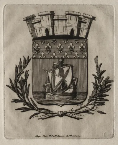 Etchings of Paris: The Symbolical Arms of the City of Paris