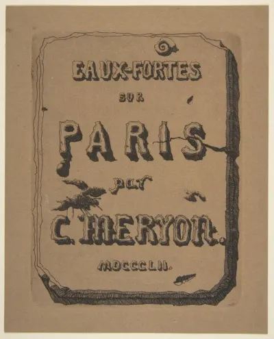 Etchings of Paris; Title page to the suite