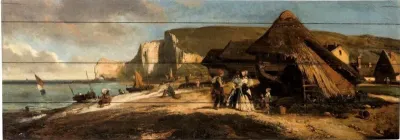 Étretat Beach: Sign of the Blanquet Hotel
