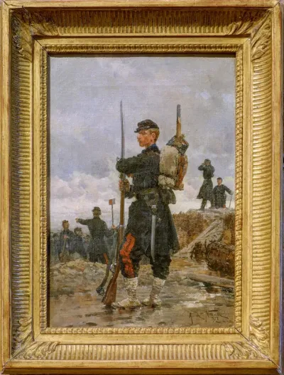 Étude d'uniforme, un sapeur du génie.