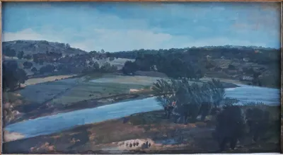 Étude de paysage, rivière et saules