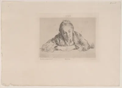 Étude, ou femme accoudée, from "L'Artiste"
