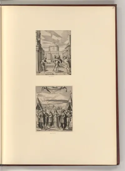 Eudoxe, tragi-comedi (Buchillustration); L'amant libéral. Tragi-comédie (Buchillustration)
