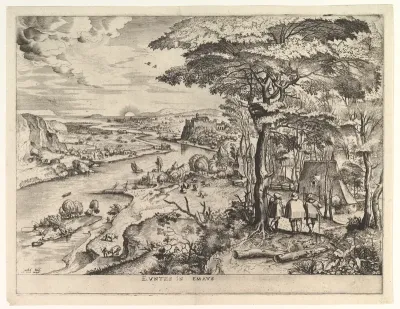 Euntes in Emaus (Landscape with Pilgrims at Emmaus), from "The Large Landscapes"