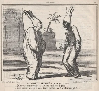 Eunuchs Reformed by the Bey of Tunis, from "News of the Day"