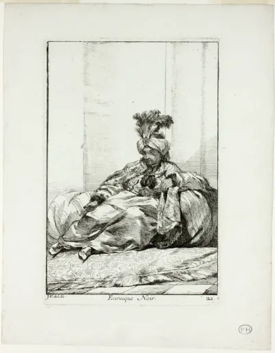Eunuque Noir, plate 21 from Caravanne du Sultan à la Mecque