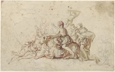 Europa ontvoerd door Jupiter in de gedaante van een stier (?) — Jean Honoré Fragonard Kanvas Tablo