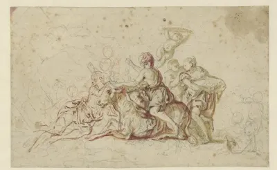 Europa ontvoerd door Jupiter in de gedaante van een stier — Jean Honoré Fragonard Kanvas Tablo
