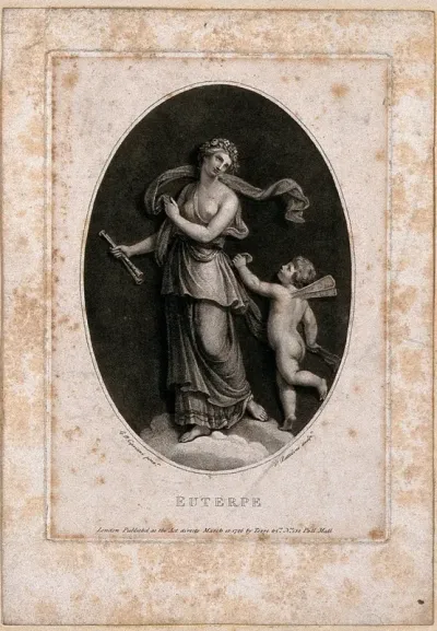 Euterpe. Stipple engraving by P. Bettelini after G.B. Cipriani